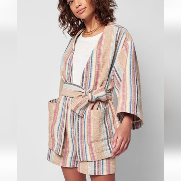 Faherty Pants - NWT Faherty Jacket and Shorts Set Mykonos Organic Cotton‎ Striped size Large